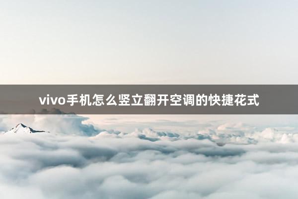 vivo手机怎么竖立翻开空调的快捷花式